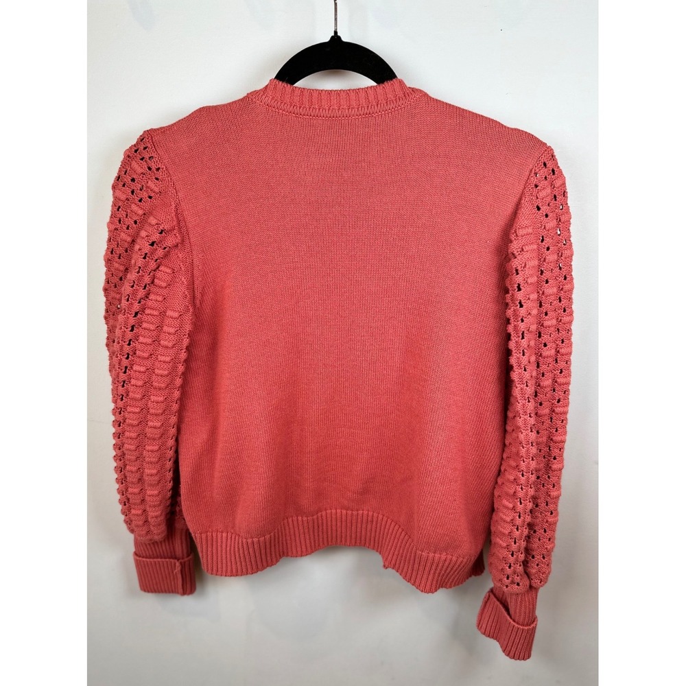 Soft Surroundings Hollyhock Open Front Textured Sleeve Cardigan Sweater XS - Picture 3 of 4
